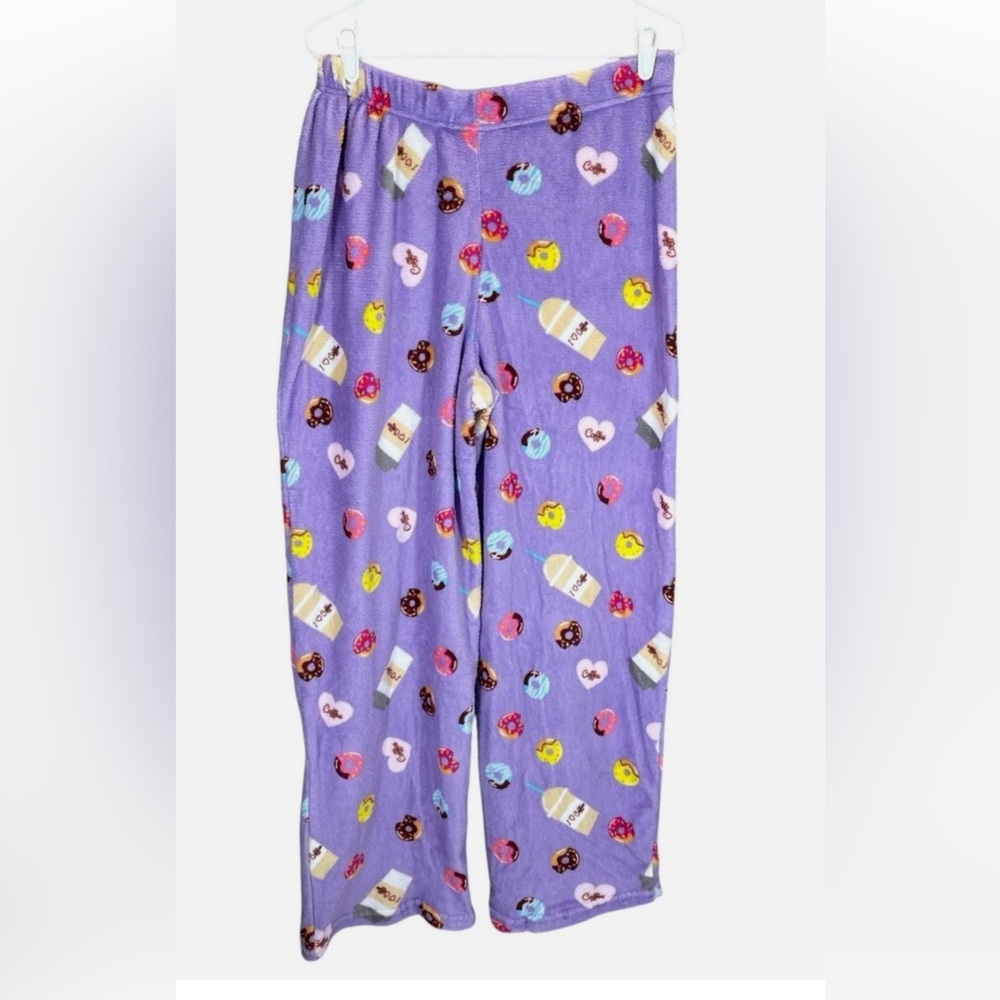 New Bobbie Brooks Purple Sleep Pants with Donut Print and coffee print 3x